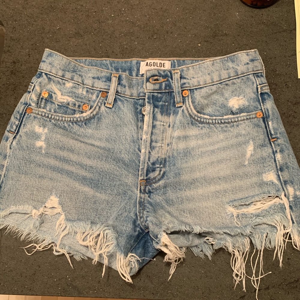 AGoldE Parker denim shorts